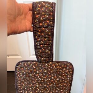 Vintage 60s 70s Hippie Flower Power Quilted Pot Holder‎ Brown Cottagecore